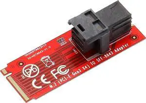 SI-ADA40121 M.2 M-Key to U.2 Complete Kit, Mini-SAS HD SFF-8643 to SFF-8639 Cable with 15Pin SATA Power, PCIe 3.0 x4 for 2.5 U.2 PCIe NVMe SSD, Desktop & Workstation Storage Adapter Set SI-ADA40121 M.2 M-Key to U.2 Complete Kit, Mini-SAS HD SFF-8643 to SFF-8639 Cable with 15Pin SATA Power, PCIe 3.0 x4 for 2.5 U.2 PCIe NVMe SSD, Desktop & Workstation Storage Adapter Set