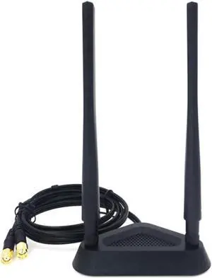 8dBi SMA WiFi Antenna with Magnetic Base, 2.4G/5G Dual Band Wireless Extension Antenna for Router Network Card Modem 8dBi SMA WiFi Antenna with Magnetic Base, 2.4G/5G Dual Band Wireless Extension Antenna for Router Network Card Modem