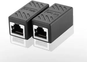 1 Pack Alloy RJ45 8P8C Coupler, Female to Female LAN Cable Extender Connector for Ethernet Network Wire Extension 1 Pack Alloy RJ45 8P8C Coupler, Female to Female LAN Cable Extender Connector for Ethernet Network Wire Extension