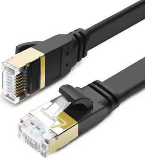 10ft Black SFTP Shielded Cat8 Ethernet Cable, 40Gbps 2000MHz High Speed Flat LAN Network Cord, Gaming Patch Wire Compatible with Router Modem Switch Hub Xbox PC, Outperforms Cat7/Cat6/Cat5e 10ft Black SFTP Shielded Cat8 Ethernet Cable, 40Gbps 2000MHz High Speed Flat LAN Network Cord, Gaming Patch Wire Compatible with Router Modem Switch Hub Xbox PC, Outperforms Cat7/Cat6/Cat5e