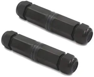 2 Pack IP68 Waterproof Shielded RJ45 Female to Female Coupler, 5.3 Inch 8Pin Inline Ethernet Extender Connector Compatible with Cat5/Cat5e/Cat6 for Outdoor LAN Cable Connection 2 Pack IP68 Waterproof Shielded RJ45 Female to Female Coupler, 5.3 Inch 8Pin Inline Ethernet Extender Connector Compatible with Cat5/Cat5e/Cat6 for Outdoor LAN Cable Connection