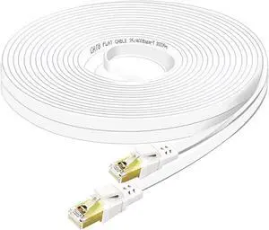 50FT Indoor & Outdoor Cat8 Ethernet Cable, 40Gbps 2000MHz S/FTP Shielded LAN Network Cord, Weatherproof UV Resistant Heavy Duty RJ45 Cable with Gold Plated Connectors for Gaming, Router, Modem 50FT Indoor & Outdoor Cat8 Ethernet Cable, 40Gbps 2000MHz S/FTP Shielded LAN Network Cord, Weatherproof UV Resistant Heavy Duty RJ45 Cable with Gold Plated Connectors for Gaming, Router, Modem