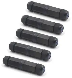 5 Pack IP68 Waterproof Shielded RJ45 Female to Female Coupler, 1000Mbps Gigabit PoE LAN Cable Extender Connector Compatible with Cat5/Cat5e/Cat6 Ethernet Cables for Outdoor Use 5 Pack IP68 Waterproof Shielded RJ45 Female to Female Coupler, 1000Mbps Gigabit PoE LAN Cable Extender Connector Compatible with Cat5/Cat5e/Cat6 Ethernet Cables for Outdoor Use