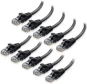 10 Pack 30FT Black Cat6 Ethernet Patch Cables, Bare Copper RJ45 LAN Network Cord, Gigabit High Speed Internet Cable for Router, Modem, PC, Game Consoles 10 Pack 30FT Black Cat6 Ethernet Patch Cables, Bare Copper RJ45 LAN Network Cord, Gigabit High Speed Internet Cable for Router, Modem, PC, Game Consoles