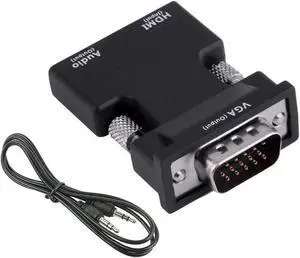 Active 1080P HDMI Female to VGA Male Converter Adapter with 3.5mm Stereo Audio Jack, Portable HDMI to VGA Dongle Compatible with Laptop, PC, PS3, Xbox, STB, Blu-ray Player, DVD & TV Stick Active 1080P HDMI Female to VGA Male Converter Adapter with 3.5mm Stereo Audio Jack, Portable HDMI to VGA Dongle Compatible with Laptop, PC, PS3, Xbox, STB, Blu-ray Player, DVD & TV Stick