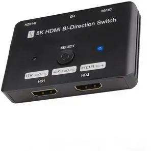 Upgraded Bi-Directional HDMI 2.1 Switch 2 in 1 Out / 1 in 2 Out, 48Gbps Ultra High Speed HDMI Switcher Supports 8K@60Hz, 4K@120Hz, 2K@144Hz, Compatible with Xbox, PS5, PS4, HDMI Projectors & Smart TVs Upgraded Bi-Directional HDMI 2.1 Switch 2 in 1 Out / 1 in 2 Out, 48Gbps Ultra High Speed HDMI Switcher Supports 8K@60Hz, 4K@120Hz, 2K@144Hz, Compatible with Xbox, PS5, PS4, HDMI Projectors & Smart TVs