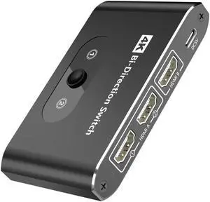 Bi-Directional HDMI Switch Splitter Aluminum Housing, 2 in 1 Out / 1 in 2 Out Manual HDMI Hub 4K@60Hz, HDCP Compliant, Compatible with PS5 PS4 PS3, Xbox, Blu-Ray Player, Fire Stick, Computer, Projecto Bi-Directional HDMI Switch Splitter Aluminum Housing, 2 in 1 Out / 1 in 2 Out Manual HDMI Hub 4K@60Hz, HDCP Compliant, Compatible with PS5 PS4 PS3, Xbox, Blu-Ray Player, Fire Stick, Computer, Projecto