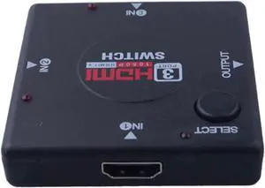 3 in 1 Out Manual HDMI Switch, 3-Port 1080P Full HD HDMI Switcher Manual Selector, Supports 1920x1080 Video for DVD Players, PC, Laptops and All HDMI Devices 3 in 1 Out Manual HDMI Switch, 3-Port 1080P Full HD HDMI Switcher Manual Selector, Supports 1920x1080 Video for DVD Players, PC, Laptops and All HDMI Devices