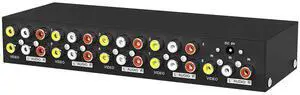 MT-VIKI 1 in 8 Out 3 RCA Composite AV Splitter, 8-Port Analog Video Audio Distributor Box for CCTV, DVD, TV, Projector MT-VIKI 1 in 8 Out 3 RCA Composite AV Splitter, 8-Port Analog Video Audio Distributor Box for CCTV, DVD, TV, Projector