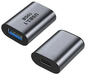 USB 3.1 Type-C Female to USB 3.0 A Female Adapter, 10Gbps High Speed Data & Power Transfer Converter for Laptops, Tablets, Smartphones USB 3.1 Type-C Female to USB 3.0 A Female Adapter, 10Gbps High Speed Data & Power Transfer Converter for Laptops, Tablets, Smartphones