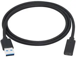3FT USB 3.0 Type A Male to USB-C Female Adapter Cable, Black 5Gbps Data & Charging Converter Cord for Laptops, Phones, Power Banks 3FT USB 3.0 Type A Male to USB-C Female Adapter Cable, Black 5Gbps Data & Charging Converter Cord for Laptops, Phones, Power Banks