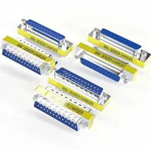 6-Pack DB25 RS232 Serial Gender Changer Coupler Adapters, 25Pin Female to Female & Male to Male Mini DB25 Serial Connector for Serial Devices, Industrial Controllers, POS Machines 6-Pack DB25 RS232 Serial Gender Changer Coupler Adapters, 25Pin Female to Female & Male to Male Mini DB25 Serial Connector for Serial Devices, Industrial Controllers, POS Machines
