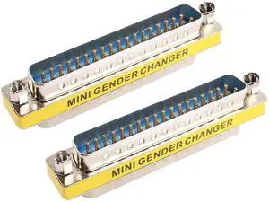 2 Pack DB37 37 Pin Male to Male Gender Changer, D-SUB 37Pin Serial Cable Coupler Adapter Connector 2 Pack DB37 37 Pin Male to Male Gender Changer, D-SUB 37Pin Serial Cable Coupler Adapter Connector