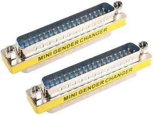 2 Pack DB37 Male to Male Gender Changer, D-SUB 37Pin RS232 Serial Cable Coupler Connector for Industrial Serial Control Equipment 2 Pack DB37 Male to Male Gender Changer, D-SUB 37Pin RS232 Serial Cable Coupler Connector for Industrial Serial Control Equipment
