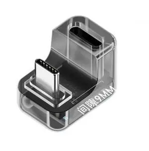 Opposite U-Shape Back Angled Transparent USB4 Type-C Male to Female Adapter with LED Digital Power Monitor, 40Gbps 140W PD USB4.0 Converter Support Real-Time Voltage & Current Detection Opposite U-Shape Back Angled Transparent USB4 Type-C Male to Female Adapter with LED Digital Power Monitor, 40Gbps 140W PD USB4.0 Converter Support Real-Time Voltage & Current Detection