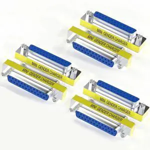 6 Pack DB25 Female to Female RS232 Serial Coupler, D-SUB 25Pin Gender Changer Extender Adapter for Industrial Serial Controllers, POS, Testing Equipment 6 Pack DB25 Female to Female RS232 Serial Coupler, D-SUB 25Pin Gender Changer Extender Adapter for Industrial Serial Controllers, POS, Testing Equipment