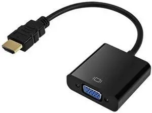 Gold-Plated HDMI Male to VGA Female Adapter, HDMI to VGA Video Converter Black for Laptop PC Monitor Projector HDTV Chromebook Raspberry Pi Roku Xbox Gold-Plated HDMI Male to VGA Female Adapter, HDMI to VGA Video Converter Black for Laptop PC Monitor Projector HDTV Chromebook Raspberry Pi Roku Xbox