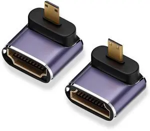 2 Pack 90° Up & Down Right Angle Micro HDMI Male to Female Adapter, 8K Micro HDMI to HDMI Extender for Sony A6000 Raspberry Pi 4 GoPro Hero 7 Sport Cameras 2 Pack 90° Up & Down Right Angle Micro HDMI Male to Female Adapter, 8K Micro HDMI to HDMI Extender for Sony A6000 Raspberry Pi 4 GoPro Hero 7 Sport Cameras