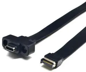 USB 3.1 Gen2 Type-E Motherboard Header to USB-C Extension Cable, 10Gbps Internal Front Panel Adapter with Mount Screws, 30cm/50cm/80cm Optional Length for DIY PC USB 3.1 Gen2 Type-E Motherboard Header to USB-C Extension Cable, 10Gbps Internal Front Panel Adapter with Mount Screws, 30cm/50cm/80cm Optional Length for DIY PC