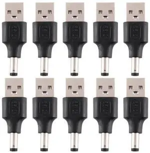 10 Pack USB 2.0 Male to 5.5x2.1mm DC Male Power Plug Cable Adapter Connectors 10 Pack USB 2.0 Male to 5.5x2.1mm DC Male Power Plug Cable Adapter Connectors