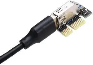 PCI-E 1X to 1X Riser Extender with USB 3.0 Cable, PCIe 3.0 X1 Slot Extension Adapter for BTC Mining Rig, Antminer & Cryptocurrency GPU Mining PCI-E 1X to 1X Riser Extender with USB 3.0 Cable, PCIe 3.0 X1 Slot Extension Adapter for BTC Mining Rig, Antminer & Cryptocurrency GPU Mining