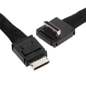 80cm Down 90-Degree Angled OCuLink Active Cable, PCIe 4.0 SFF-8611 4i Male to Male High-Speed Data Cable for External GPU, NVMe SSD & Mini Workstation 80cm Down 90-Degree Angled OCuLink Active Cable, PCIe 4.0 SFF-8611 4i Male to Male High-Speed Data Cable for External GPU, NVMe SSD & Mini Workstation