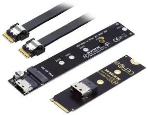 40cm NGFF M-Key NVMe Male to Female Extension Cable with SFF-8654 Connector, Compatible with Motherboard 2280/22110 NVMe SSD 40cm NGFF M-Key NVMe Male to Female Extension Cable with SFF-8654 Connector, Compatible with Motherboard 2280/22110 NVMe SSD
