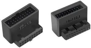 1 Set 90 Degree Up & Down Angled USB 3.0 20Pin Male to Female Internal Extension Adapter, Overmolded Design 1 Set 90 Degree Up & Down Angled USB 3.0 20Pin Male to Female Internal Extension Adapter, Overmolded Design