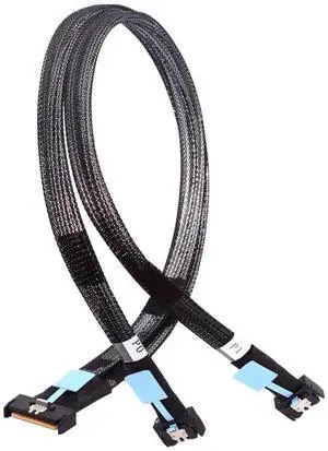 PCIe 5.0 MCIO STR 74Pin 8i Male to Dual 38Pin MCIO Male Splitter Extension Cable, 50cm Mini Cool Edge IO Data Cable PCIe 5.0 MCIO STR 74Pin 8i Male to Dual 38Pin MCIO Male Splitter Extension Cable, 50cm Mini Cool Edge IO Data Cable