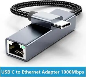 Driver-Free USB-C to Gigabit Ethernet Adapter, Thunderbolt 3 & Thunderbolt 4 Compatible RJ45 LAN Network Dongle, Fit MacBook Pro 2018/2019/2020, iPad Pro, Dell XPS, Microsoft Surface Driver-Free USB-C to Gigabit Ethernet Adapter, Thunderbolt 3 & Thunderbolt 4 Compatible RJ45 LAN Network Dongle, Fit MacBook Pro 2018/2019/2020, iPad Pro, Dell XPS, Microsoft Surface