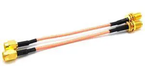 2 Pack 90mm RP-SMA Male to RP-SMA Female Antenna Extension Cable, FPV Drone Antenna Adapter Cord 2 Pack 90mm RP-SMA Male to RP-SMA Female Antenna Extension Cable, FPV Drone Antenna Adapter Cord