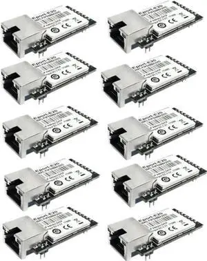 10 Pack Eport-E20 TTL Serial to Ethernet Embedded Module, FreeRTOS TCP/IP MCU Network Converter 3.3V Low Voltage, Supports DHCP & Telnet for IoT Secondary Development 10 Pack Eport-E20 TTL Serial to Ethernet Embedded Module, FreeRTOS TCP/IP MCU Network Converter 3.3V Low Voltage, Supports DHCP & Telnet for IoT Secondary Development