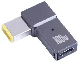 100W USB-C Type-C Female to Big Square Male Laptop Charging Adapter, Fast PD Power Converter Plug 100W USB-C Type-C Female to Big Square Male Laptop Charging Adapter, Fast PD Power Converter Plug