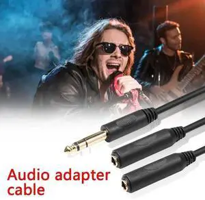 6.35mm 1/4 Inch Male to Dual 1/4 Female Stereo Audio Splitter Adapter Cable 6.35mm 1/4 Inch Male to Dual 1/4 Female Stereo Audio Splitter Adapter Cable