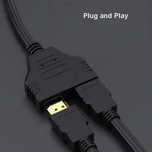 1080P HDMI Splitter Cable 1 in 2 Out Dual Port Y Converter Cord Extender Adapter for Xbox PS3 LCD HDTV 1080P HDMI Splitter Cable 1 in 2 Out Dual Port Y Converter Cord Extender Adapter for Xbox PS3 LCD HDTV