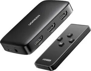 UGREEN 3 In 1 Out HDMI Switch with IR Remote, 3-Port 4K@30Hz HDMI Hub Support HDR CEC 3D HDCP1.4 for Game Consoles Streaming Stick PC UGREEN 3 In 1 Out HDMI Switch with IR Remote, 3-Port 4K@30Hz HDMI Hub Support HDR CEC 3D HDCP1.4 for Game Consoles Streaming Stick PC