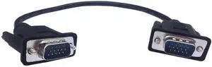 1FT HD15 VGA Male to Male Video Cable, SVGA 15Pin Monitor Cord for PC Laptop TV Projector 1FT HD15 VGA Male to Male Video Cable, SVGA 15Pin Monitor Cord for PC Laptop TV Projector