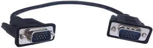 1FT HD15 VGA Male to Male Video Cable, SVGA 15Pin Monitor Cord for PC Laptop TV Projector 1FT HD15 VGA Male to Male Video Cable, SVGA 15Pin Monitor Cord for PC Laptop TV Projector