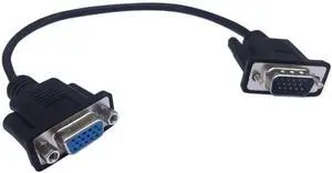 1FT HD15 VGA Male to Female Extension Cable, SVGA 15Pin Video Cord for PC Laptop TV Projector 1FT HD15 VGA Male to Female Extension Cable, SVGA 15Pin Video Cord for PC Laptop TV Projector