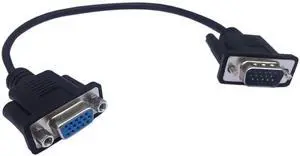 1FT HD15 VGA Male to Female Extension Cable, SVGA 15Pin Video Extension Cord for PC Laptop TV Projector 1FT HD15 VGA Male to Female Extension Cable, SVGA 15Pin Video Extension Cord for PC Laptop TV Projector