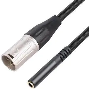3.5mm Stereo Female to XLR Male Microphone Audio Interconnect Adapter Cable 3.5mm Stereo Female to XLR Male Microphone Audio Interconnect Adapter Cable