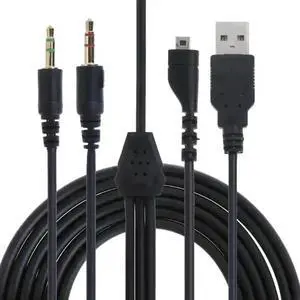 USB & 3.5mm TRRS Mic Replacement Audio Cable, Repair Wire Parts Compatible with SteelSeries Arctis 3 / Arctis 5 / Arctis 7 / Arctis Pro Gaming Headsets USB & 3.5mm TRRS Mic Replacement Audio Cable, Repair Wire Parts Compatible with SteelSeries Arctis 3 / Arctis 5 / Arctis 7 / Arctis Pro Gaming Headsets