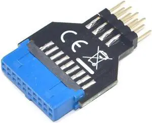 PC Case Front USB3.0 20Pin Female to USB2.0 9Pin Male Header Adapter, 19Pin/20Pin USB3.0 to 9Pin USB2.0 Internal Converter PC Case Front USB3.0 20Pin Female to USB2.0 9Pin Male Header Adapter, 19Pin/20Pin USB3.0 to 9Pin USB2.0 Internal Converter