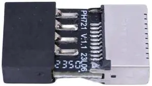 USB2.0 9Pin Mainboard Header to Type-E Key-A Female Adapter, Internal USB-C Front Panel Extender Card, Plug & Play Compatible with Windows, Mac & Linux USB2.0 9Pin Mainboard Header to Type-E Key-A Female Adapter, Internal USB-C Front Panel Extender Card, Plug & Play Compatible with Windows, Mac & Linux