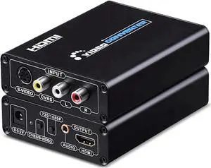3RCA CVBS Composite S-Video to HDMI Converter, 720P/1080P AV S-Video Audio to HDMI Adapter with RCA S-Video Cable, Compatible NES SNES N64 PS2 PS3 HDTV 3RCA CVBS Composite S-Video to HDMI Converter, 720P/1080P AV S-Video Audio to HDMI Adapter with RCA S-Video Cable, Compatible NES SNES N64 PS2 PS3 HDTV