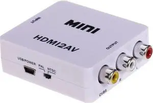 Mini 1080P HDMI to 3RCA CVBS AV Converter, Digital HDMI to Analog RCA Audio Video Adapter for HDTV & Vintage Analog TVs Mini 1080P HDMI to 3RCA CVBS AV Converter, Digital HDMI to Analog RCA Audio Video Adapter for HDTV & Vintage Analog TVs