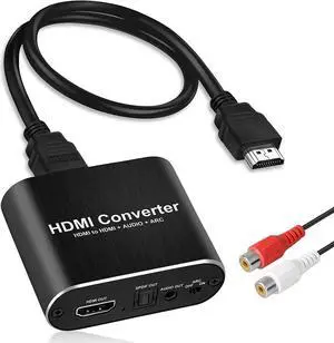 4K@60Hz HDMI Audio Extractor Splitter, HDMI to HDMI + Optical SPDIF Toslink + 3.5mm AUX Stereo Audio Converter, Support HDCP2.2, 1080P Full HD & 3D Video 4K@60Hz HDMI Audio Extractor Splitter, HDMI to HDMI + Optical SPDIF Toslink + 3.5mm AUX Stereo Audio Converter, Support HDCP2.2, 1080P Full HD & 3D Video