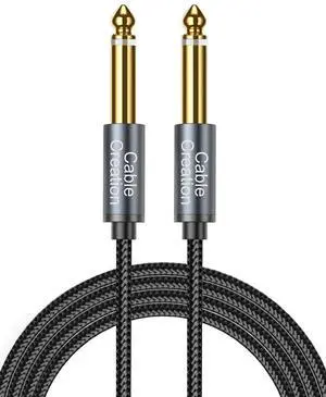 10FT/3M Nylon Braided 1/4 Inch TS Guitar Instrument Cable, 6.35mm Straight Male to Male Mono Audio Cord for Electric Guitar Bass Keyboard Mixer Amplifier Speaker Equalizer 10FT/3M Nylon Braided 1/4 Inch TS Guitar Instrument Cable, 6.35mm Straight Male to Male Mono Audio Cord for Electric Guitar Bass Keyboard Mixer Amplifier Speaker Equalizer