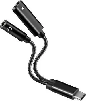 USB C to 3.5mm Headphone Audio Adapter, 2-in-1 Type C AUX Dongle with 60W PD Fast Charging for Samsung Galaxy Pixel Series Phones USB C to 3.5mm Headphone Audio Adapter, 2-in-1 Type C AUX Dongle with 60W PD Fast Charging for Samsung Galaxy Pixel Series Phones