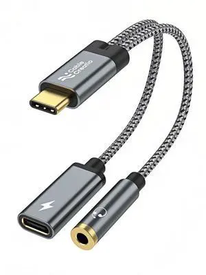 2-in-1 USB C Audio Charging Adapter, Type C to 3.5mm Aux Headphone Jack with Max 100W PD Fast Charge for iPhone 15/16, Samsung S24/S23/S22 Ultra, iPad Pro Air, Pixel 9/8 Plus 2-in-1 USB C Audio Charging Adapter, Type C to 3.5mm Aux Headphone Jack with Max 100W PD Fast Charge for iPhone 15/16, Samsung S24/S23/S22 Ultra, iPad Pro Air, Pixel 9/8 Plus